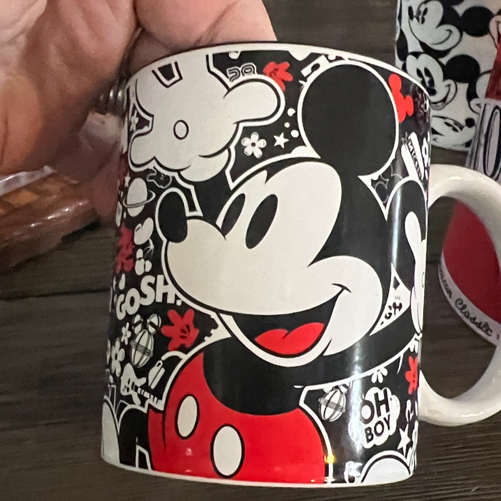 Disney Mickey Mouse Black and Red Graphic Mug